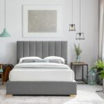 Pierce Linen Textured Fabric Upholstered Bed