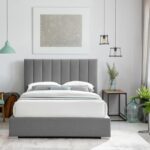 Pierce Linen Textured Fabric Upholstered Bed