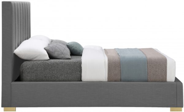 Pierce Linen Textured Fabric Upholstered Bed