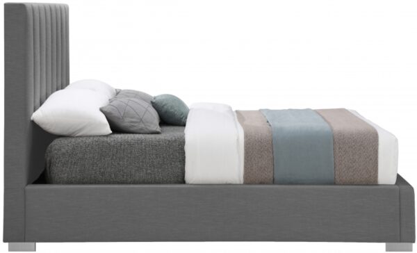 Pierce Linen Textured Fabric Upholstered Bed