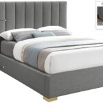 Pierce Linen Textured Fabric Upholstered Bed