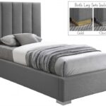 Pierce Twin Linen Textured Fabric Upholstered Bed