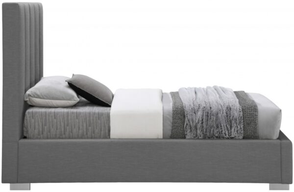 Pierce Twin Linen Textured Fabric Upholstered Bed