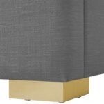 Royce Twin Linen Textured Fabric Upholstered Bed