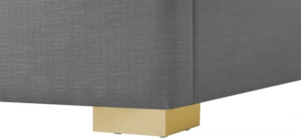 Royce Twin Linen Textured Fabric Upholstered Bed