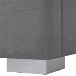 Royce Twin Linen Textured Fabric Upholstered Bed