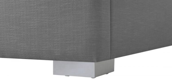 Royce Twin Linen Textured Fabric Upholstered Bed