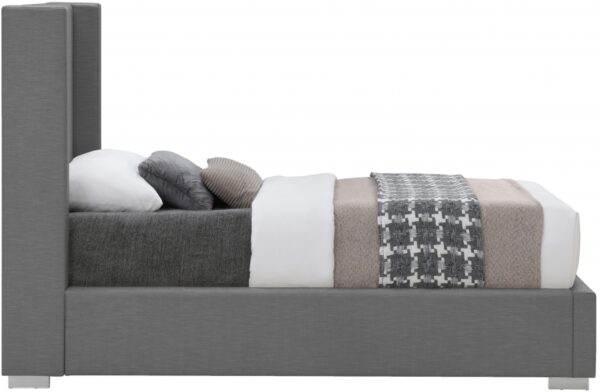 Royce Twin Linen Textured Fabric Upholstered Bed