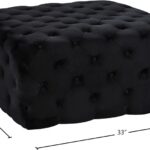 Ariel Velvet Upholstered Ottoman