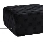 Ariel Velvet Upholstered Ottoman
