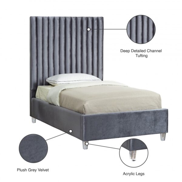 Candace Velvet Upholstered Bed