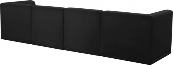 Relax 128" Velvet Upholstered 4pc. Modular Sofa