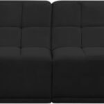 Relax 128" Velvet Upholstered 4pc. Modular Sofa