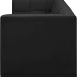 Relax 128" Velvet Upholstered 4pc. Modular Sofa