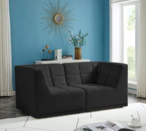Relax 68" Velvet Upholstered 2pc. Modular Loveseat