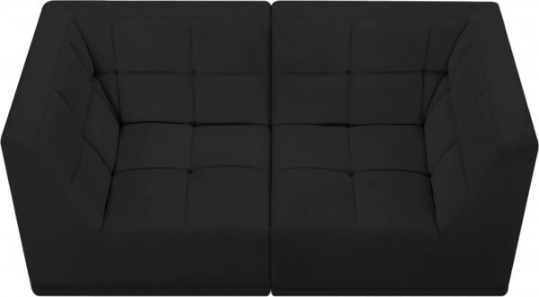 Relax 68" Velvet Upholstered 2pc. Modular Loveseat