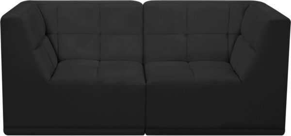 Relax 68" Velvet Upholstered 2pc. Modular Loveseat