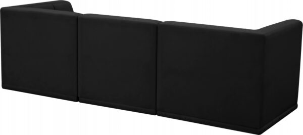 Relax 98" Velvet Upholstered 3pc. Modular Sofa