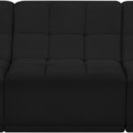 Relax 98" Velvet Upholstered 3pc. Modular Sofa