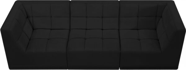 Relax 98" Velvet Upholstered 3pc. Modular Sofa