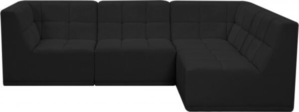 Relax 98" Velvet Upholstered 4pc. Modular Sectional