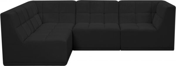 Relax 98" Velvet Upholstered 4pc. Modular Sectional