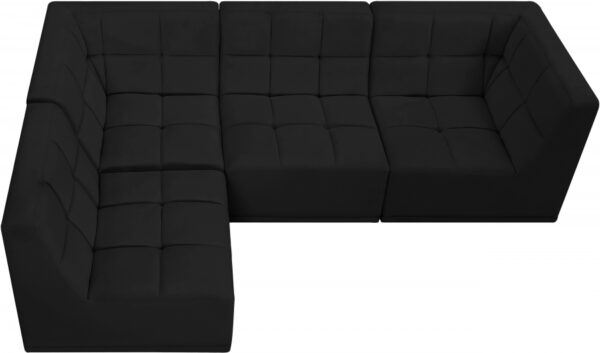Relax 98" Velvet Upholstered 4pc. Modular Sectional