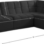 Relax 98" Velvet Upholstered 4pc. Modular Sectional