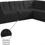 Relax 98" Velvet Upholstered 4pc. Modular Sectional