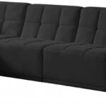 Relax 128" Velvet Upholstered 5pc. Modular Sectional