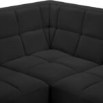 Relax 128" Velvet Upholstered 5pc. Modular Sectional