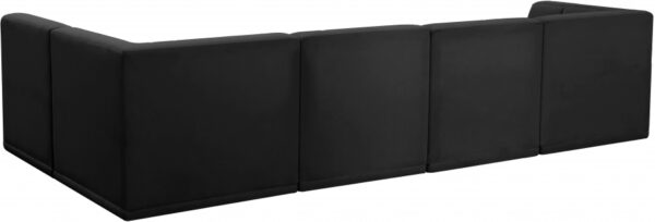 Relax 128" Velvet Upholstered 5pc. Modular Sectional