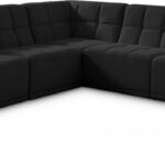 Relax 98" Velvet Upholstered 5pc. Modular Sectional