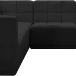 Relax 98" Velvet Upholstered 5pc. Modular Sectional
