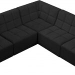 Relax 98" Velvet Upholstered 5pc. Modular Sectional