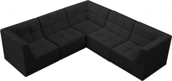 Relax 98" Velvet Upholstered 5pc. Modular Sectional