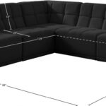 Relax 98" Velvet Upholstered 5pc. Modular Sectional