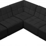 Relax 94" Velvet Upholstered 5pc. Modular Sectional