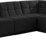 Relax 128" Velvet Upholstered 6pc. Modular Sectional