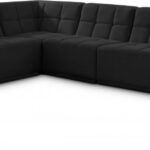 Relax 128" Velvet Upholstered 6pc. Modular Sectional