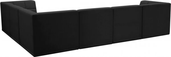 Relax 128" Velvet Upholstered 6pc. Modular Sectional