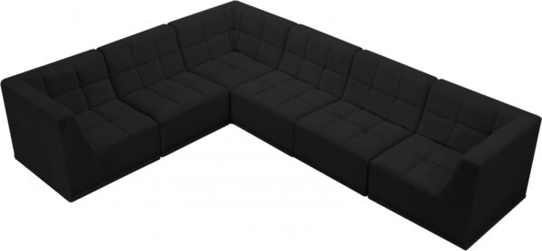 Relax 128" Velvet Upholstered 6pc. Modular Sectional
