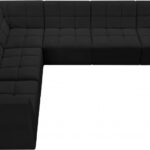 Relax 128" Velvet Upholstered 6pc. Modular Sectional
