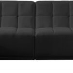 Relax 128" Velvet Upholstered 6pc. Modular Sectional