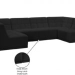 Relax 128" Velvet Upholstered 6pc. Modular Sectional