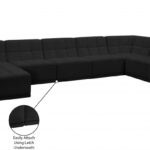 Relax 158" Velvet Upholstered 7pc. Modular Sectional