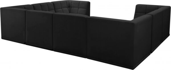 Relax 128" Velvet Upholstered 8pc. Modular Sectional