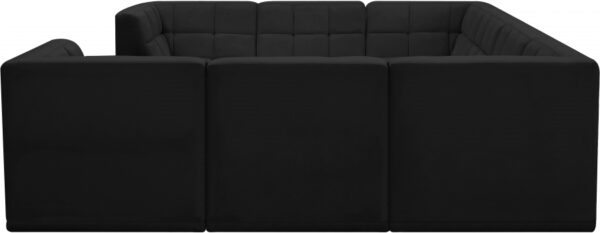 Relax 128" Velvet Upholstered 8pc. Modular Sectional