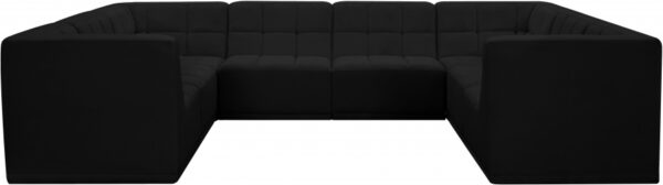Relax 128" Velvet Upholstered 8pc. Modular Sectional