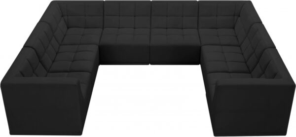 Relax 128" Velvet Upholstered 8pc. Modular Sectional